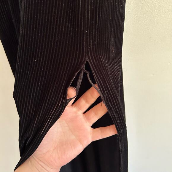 Free People Intimately All I Need Ribbed Velvet Slip Dress Black Size S - Picture 8 of 8